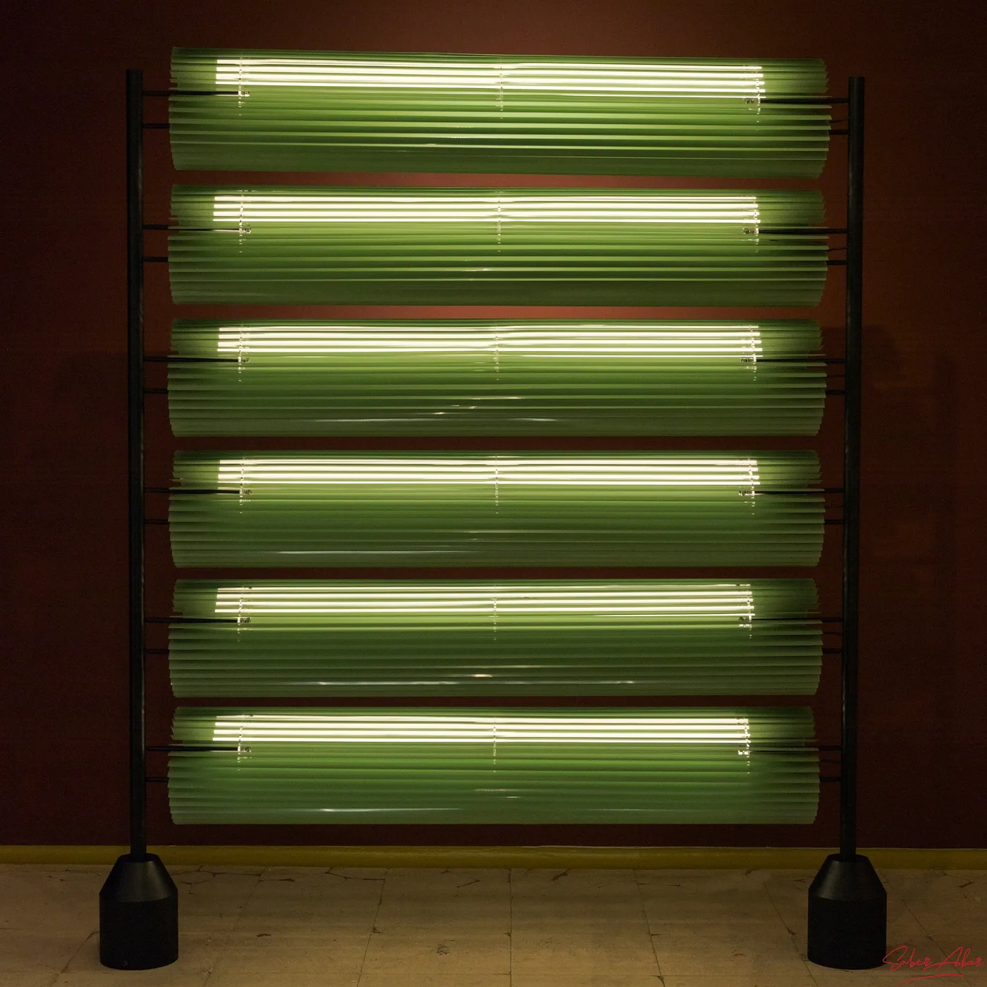 Kekera Partition and Lighting, frontal view