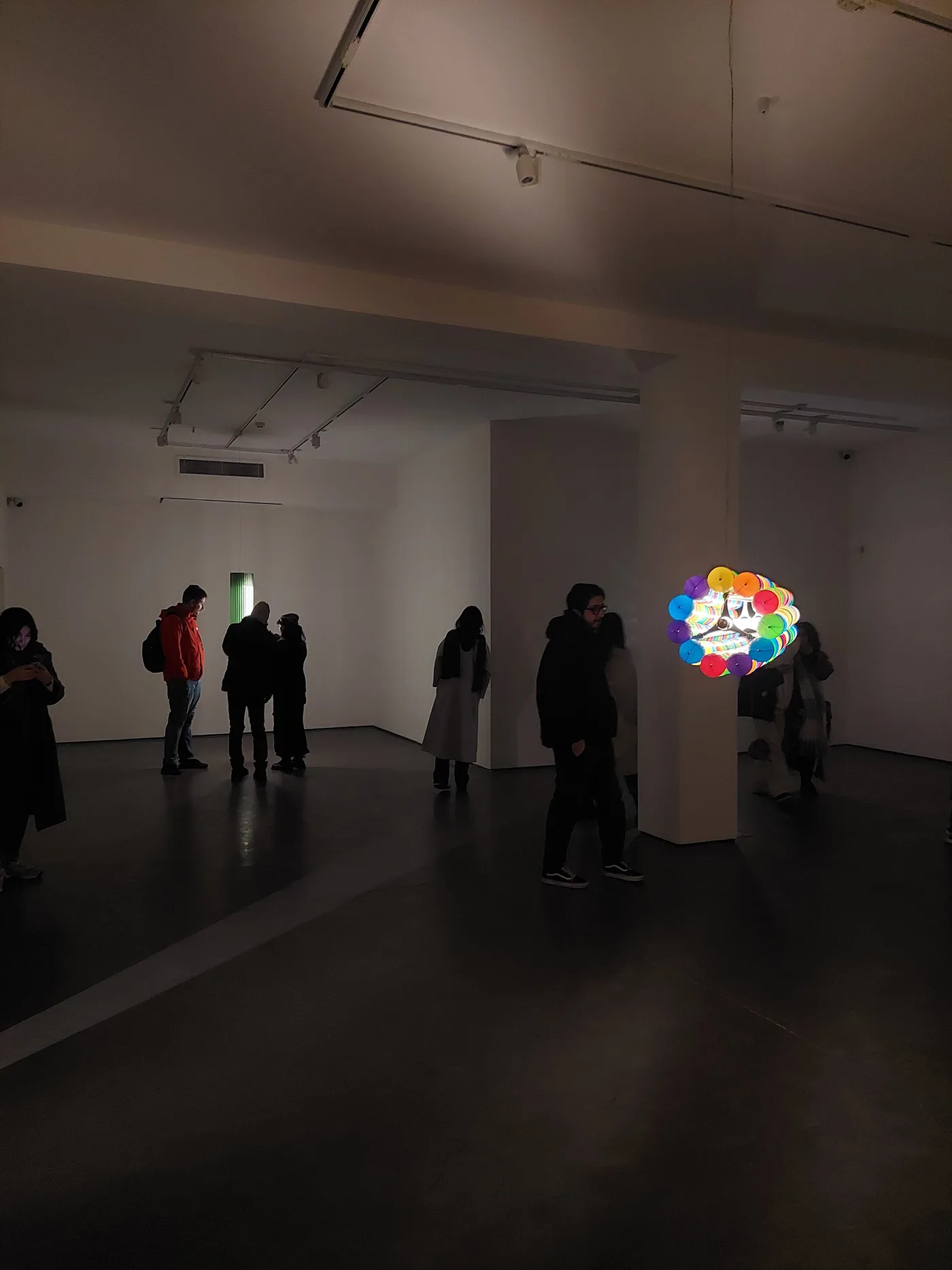 The opening crowd among the suspended lights