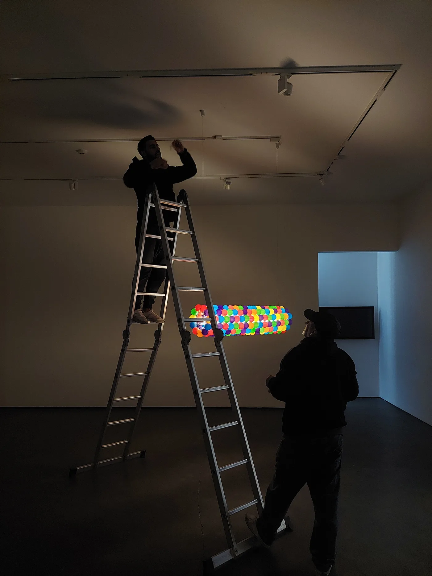 Installing the works before the opening