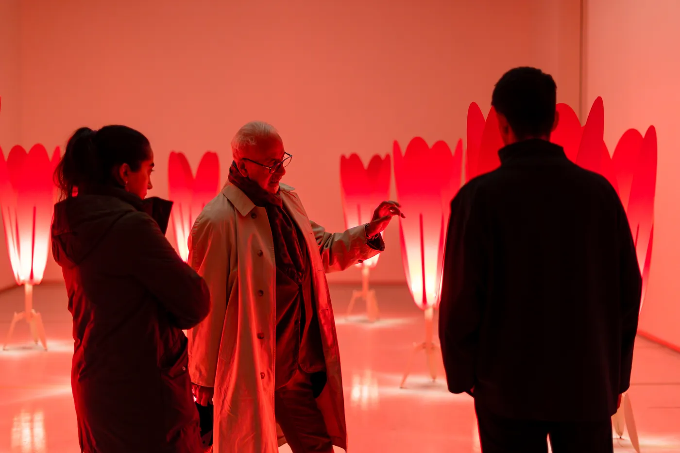 Visitors engaging with the installation and its participatory atmosphere