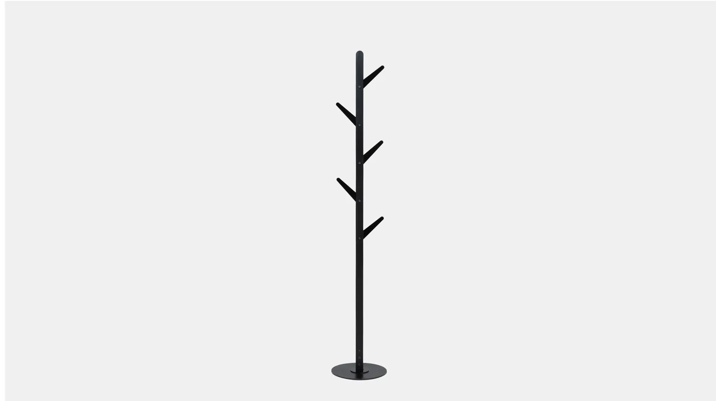 Five branches open, alternating up the stem