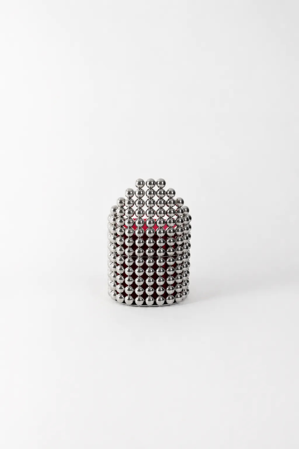The Wishes stool, a drum of reflective spheres